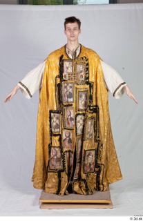  Photos Medieval Monk in yellow suit 1 Medieval clothing a poses medieval monk whole body 0001.jpg